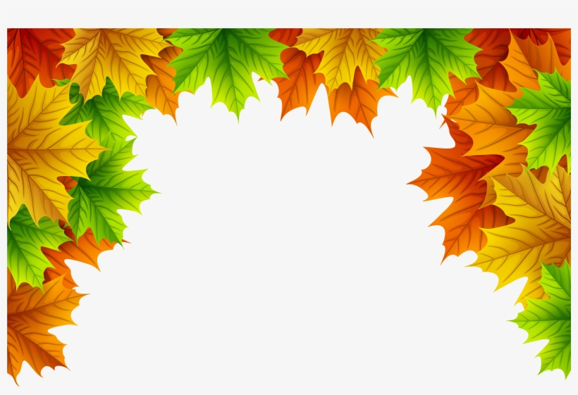 Fall Leaves Border Png, transparent png download