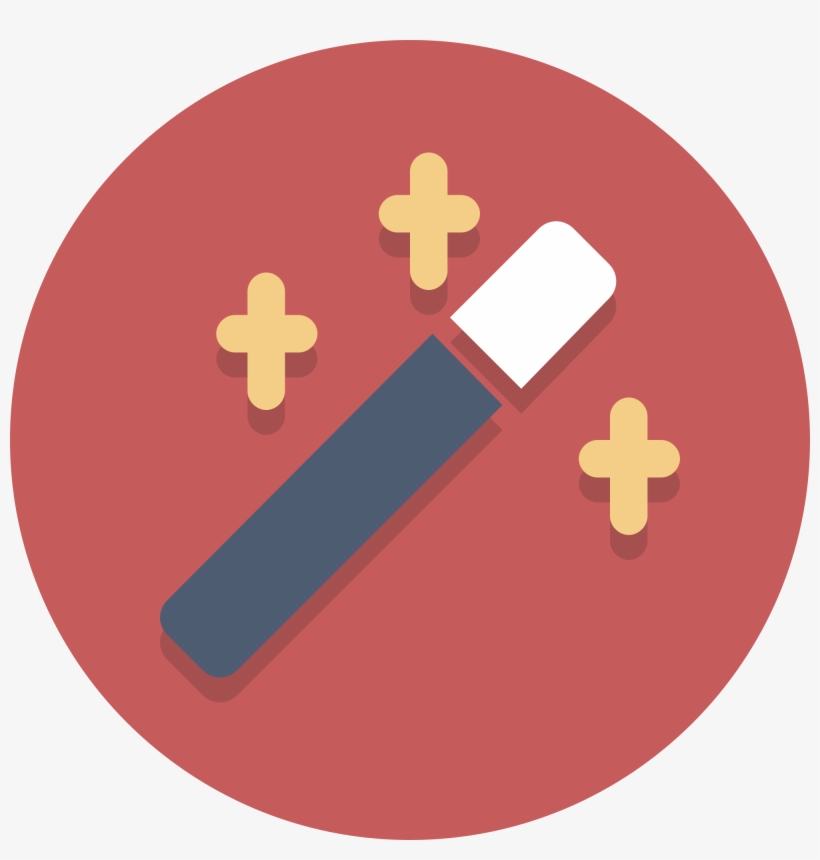 Open - Magic Wand Icon Circle, transparent png download