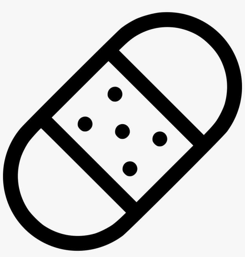 Band Aid - - Band Aid Clipart Black And White, transparent png download