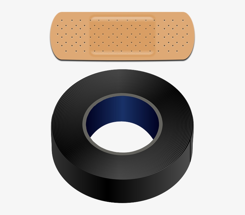 Patch, Emplastrum, Medical Strip, Band-aid, Medical - Band Aid De Preto, transparent png download
