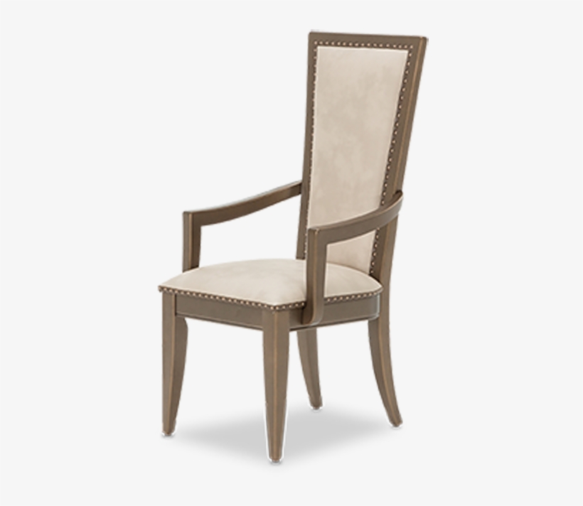 1perfectchoice Set Of 2 Nail Head Trim Beige Leatherette - Set Of 2 Nail Head Trim Beige Leatherette Dining Arm, transparent png download