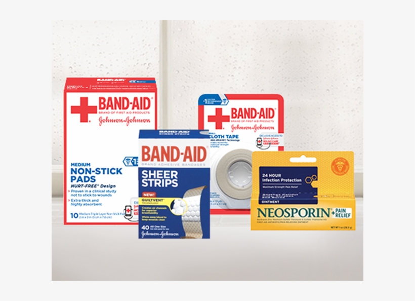Band-aid Brand First Aid Neosporin Supplies - J&j Band-aid Sheer Strips & Spots - All One, transparent png download