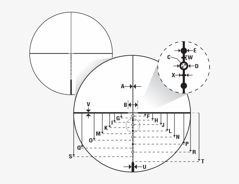 View Subtensions - Nikon Bdc 600 Reticle Subtensions, transparent png download