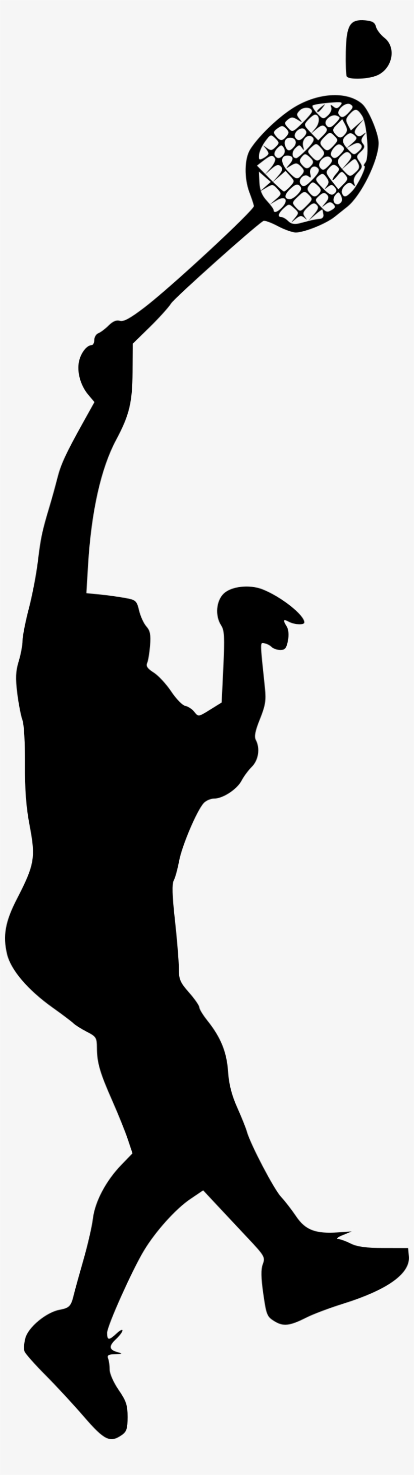 Free Download - Badminton Silhouette Png, transparent png download