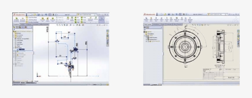 The Outline Section Of Driving Shield Fig - Solidworks, transparent png download