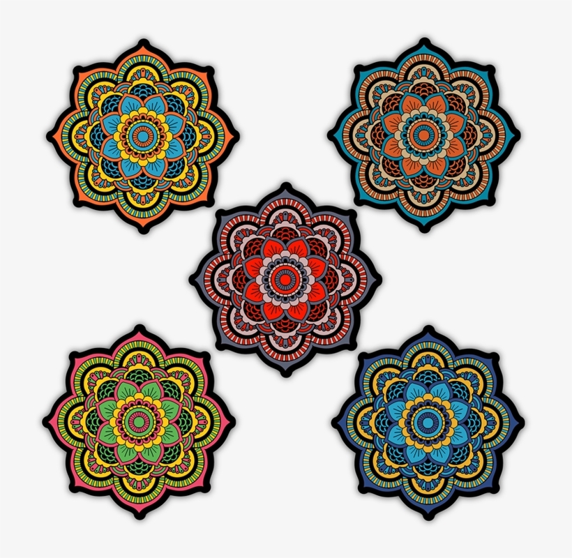 Sacred Geometry Mandala Bumper Sticker Combo - Talossa Flag, transparent png download