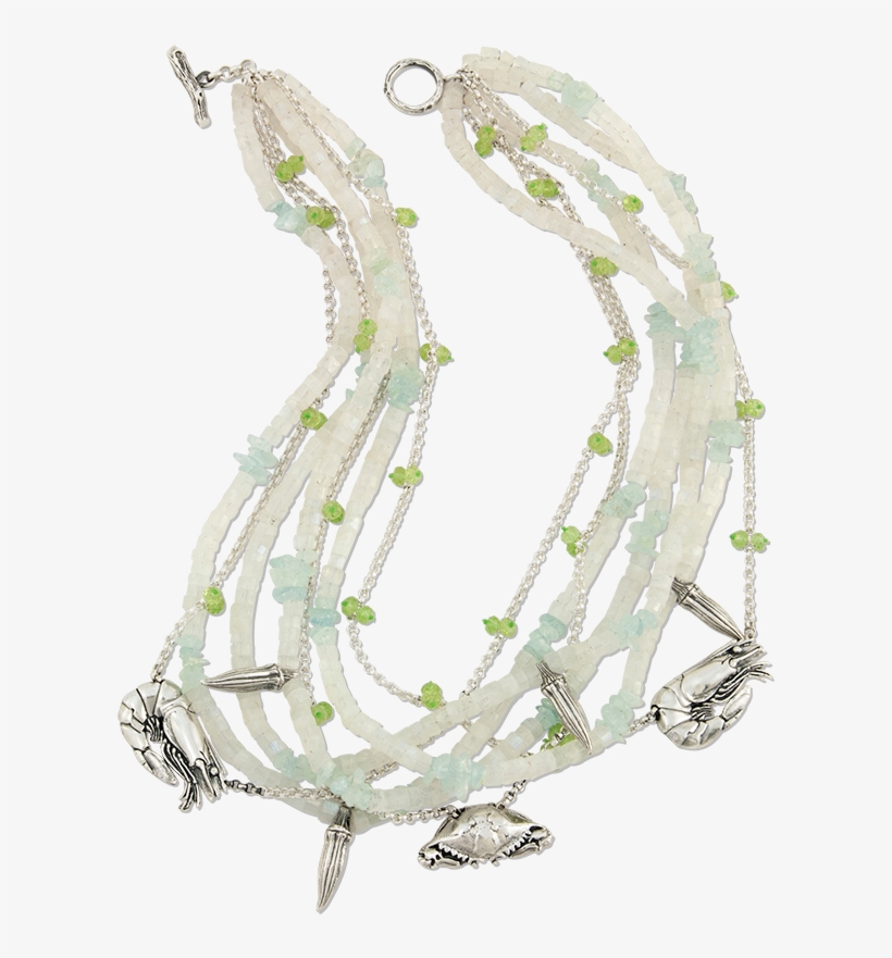 Gumbo Moonstone Necklace - Mignon Faget Gumbo Moonstone Necklace - Sterling Silver, transparent png download