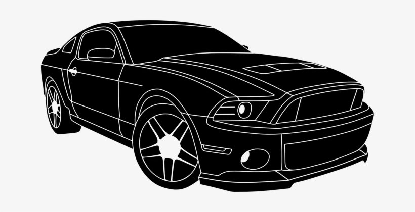Car Black White Auto Vehicle Automobile Mo - Black And White Car Png, transparent png download