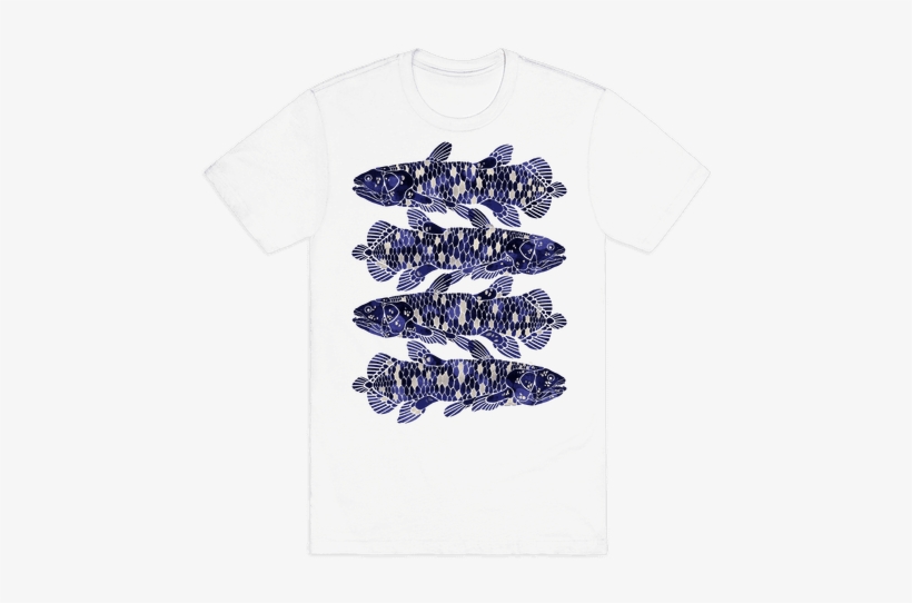 Geometric Jeweled Coelacanth Fish Mens T-shirt - Alice In Wonderland Tshirts, transparent png download