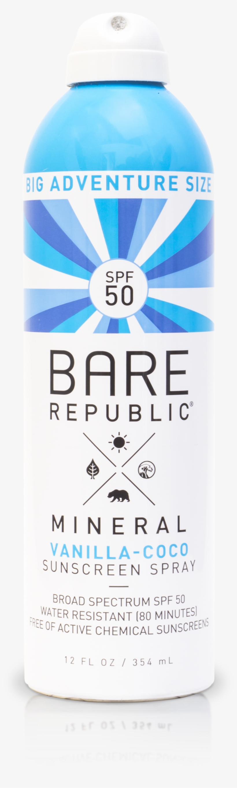 Bare Republic Mineral Spf 50 Vanilla-coco Sunscreen - Plastic Bottle, transparent png download