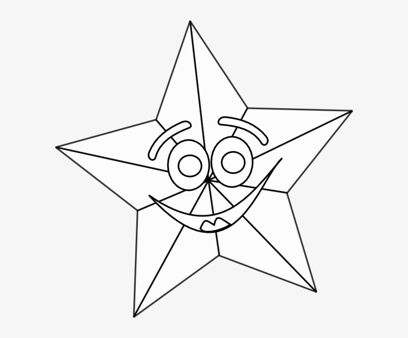 Original Png Clip Art File Smiling Star Outline Svg, transparent png download