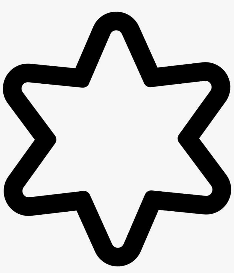 Star Of Six Points Outline Comments - Ster Met 6 Punten, transparent png download