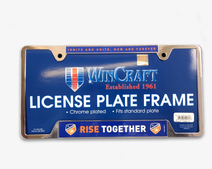 Fc Cincinnati License Plate Frame - Electric Blue, transparent png download