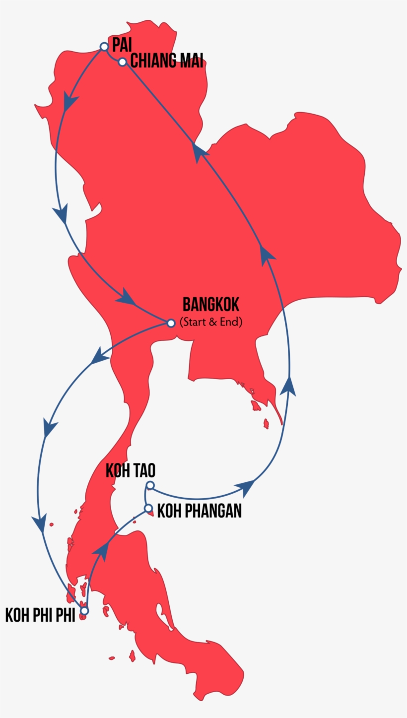 Pay A Deposit Of $200 - Map Thailand, transparent png download