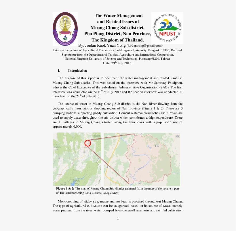 The Water Management And Related Issues Of Muang Chang - National Pingtung University Of Science And Technology, transparent png download