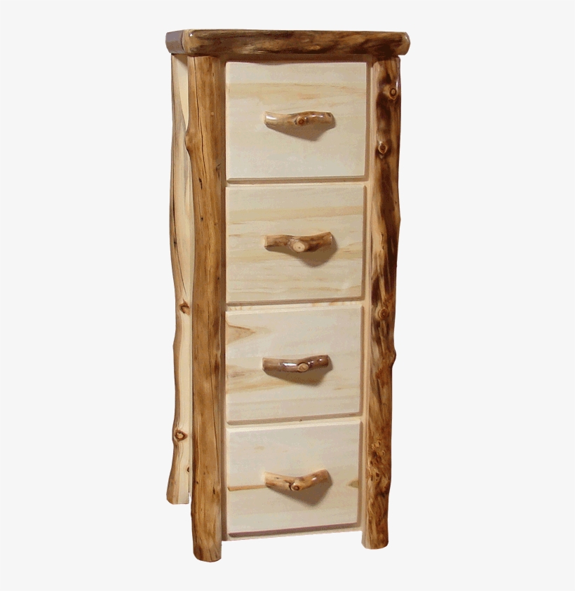 Aspen Log 4 Drawer File Cabinet - Chest Of Drawers, transparent png download