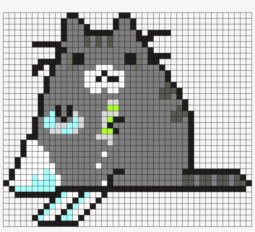 Cocaine Pusheen Perler - Perler Bead Patterns Pusheen, transparent png download