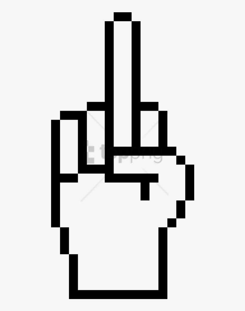 Free Png Download Jason Mask Pixel Art Png Images Background - Middle Finger Cursor Png, transparent png download