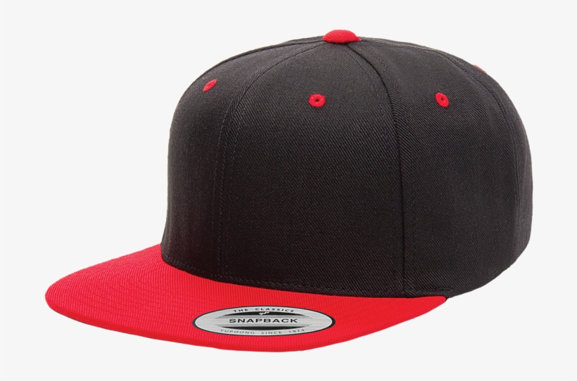 6089mt / Classic Snpback 2tone - Yupoong Snapback Black And Red, transparent png download