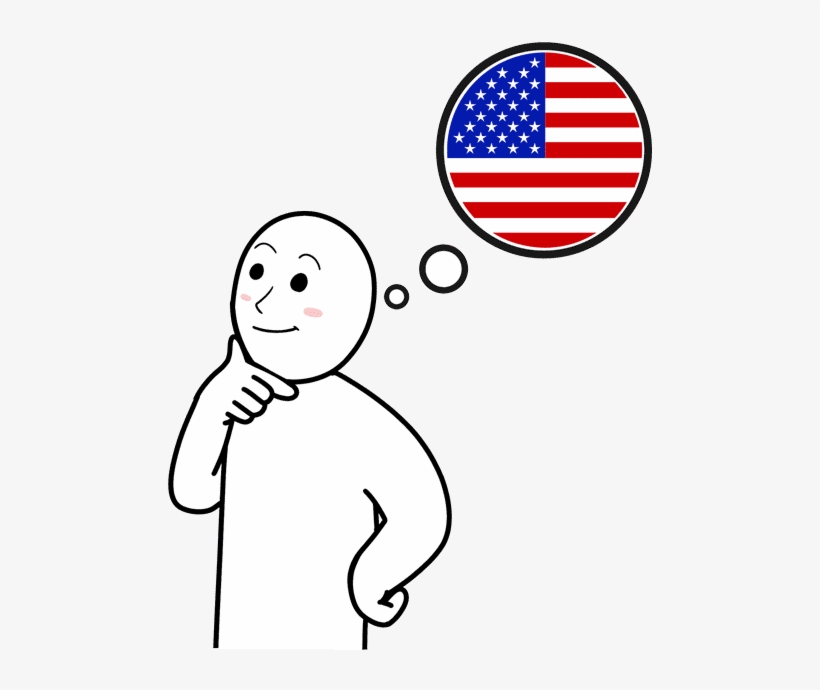 How To Think In English - American Flag, transparent png download