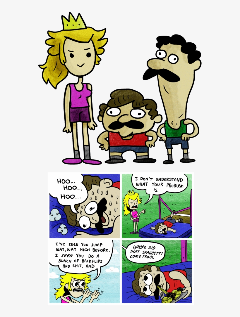 When Dueling Analogs Featured This Comic, They Pointed - Mario Fat, transparent png download