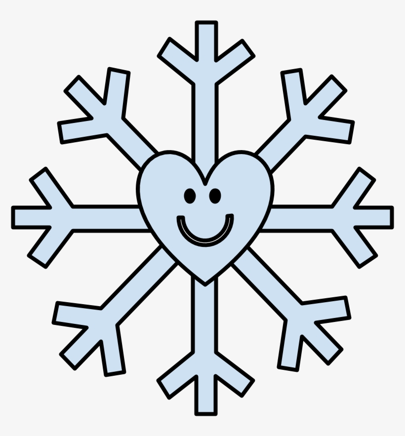 Snowflake, Smiley Face, Heart, Light Blue - Snow Cloud Icon Png, transparent png download