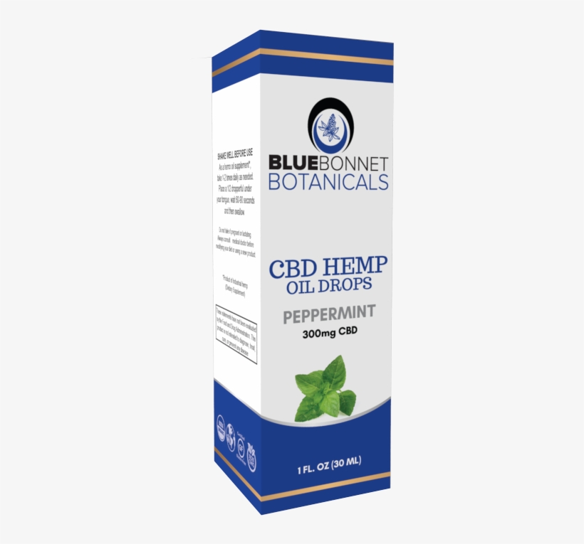 Cbd Hemp Oil Drops 300mg - Box, transparent png download