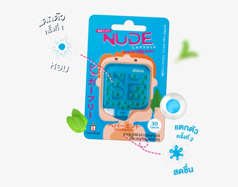 Nude Capsule Sugar Free Mint - Nude Capsule Sugar Mint, transparent png download