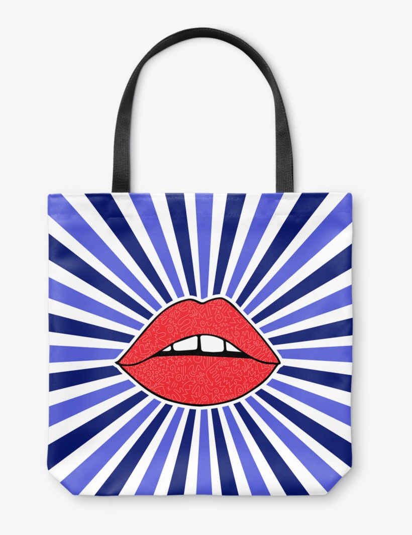 Starburst Lips Tote Bag - Happy Day Poster, transparent png download
