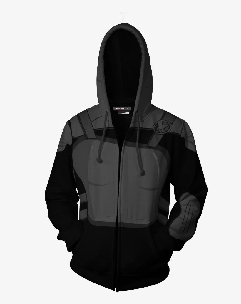 Katniss Everdeen The Hunger Games Black Suit Zip Up - Train Your Dragon Hiccup Hoodie, transparent png download