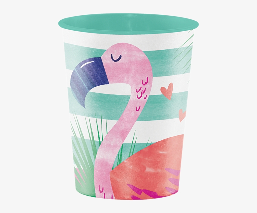 Flamingo 16 Oz Hard Plastic Keepsake Cup - Table-glass, transparent png download