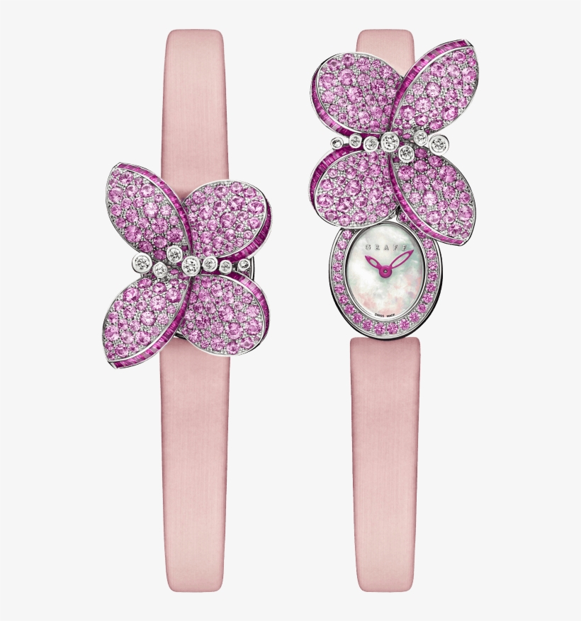 Close And Open View Of A Graff Ladies' Princess Butterfly - Cattleya, transparent png download