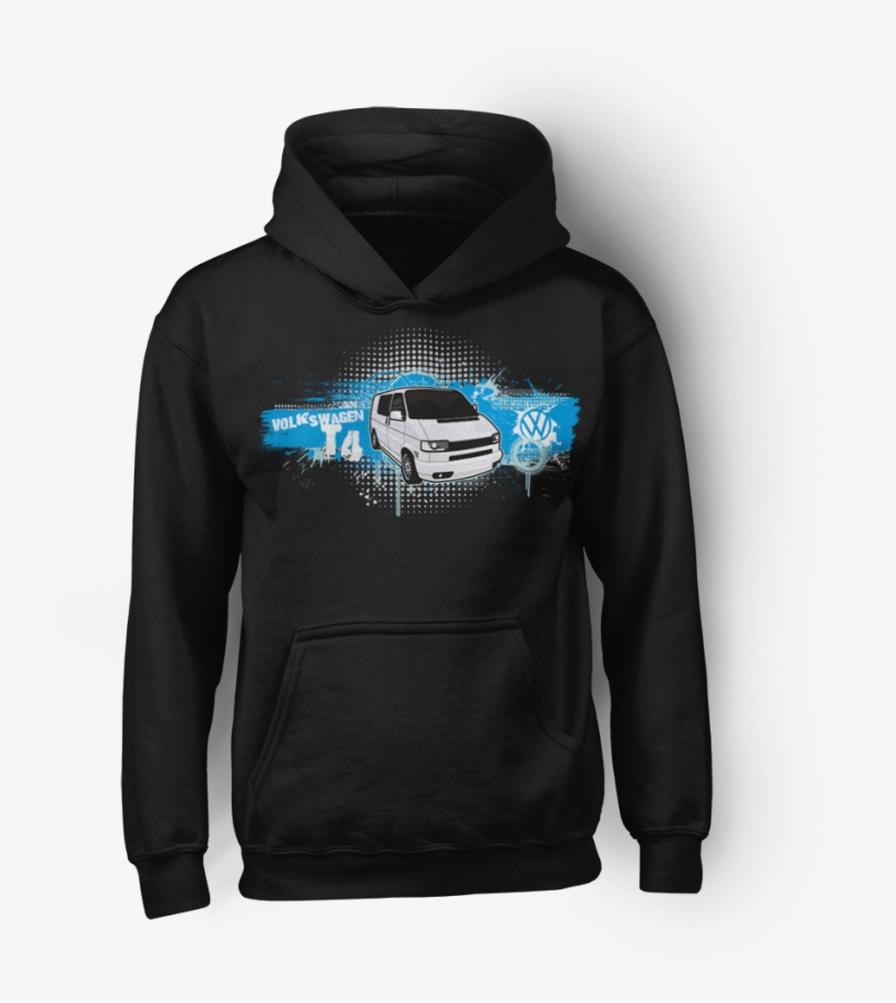 Black/blue Vw Volkswagen Transporter T4 Grunge Hoody - Sweatshirt, transparent png download