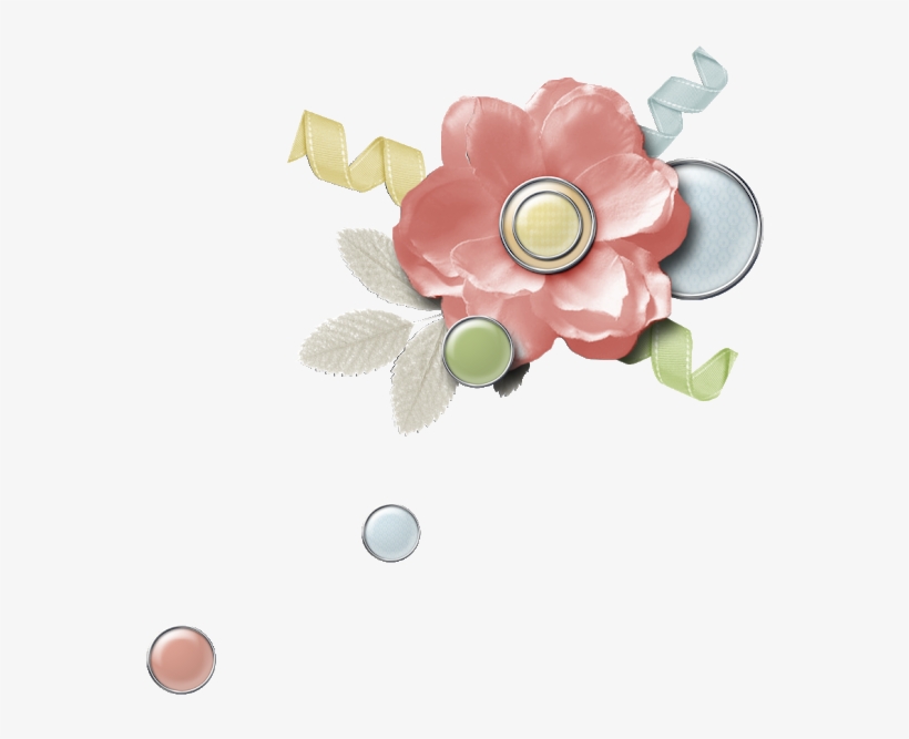 Flower Digital Scrapbook Clusters - Free Png Scrapbook Elements, transparent png download