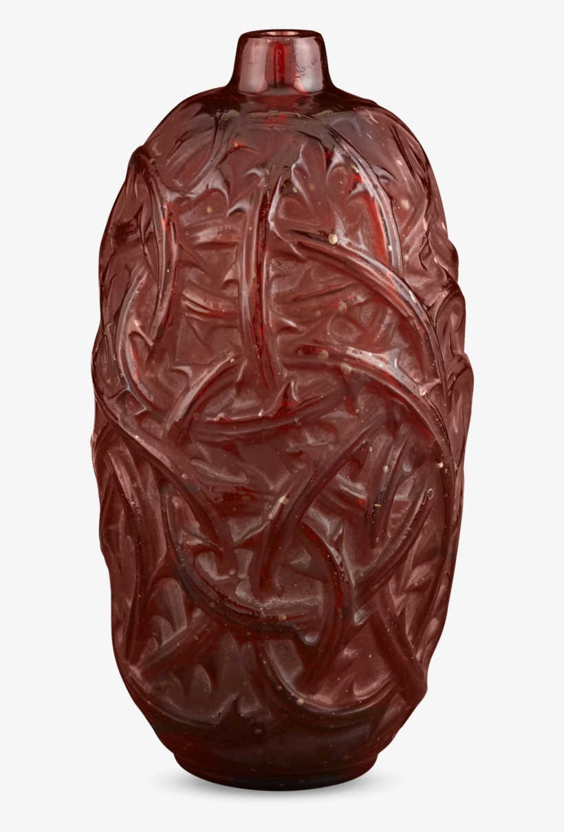 Lalique Ronces Art Glass Vase - Glass Bottle, transparent png download