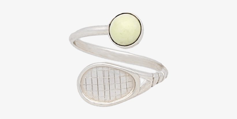 Tennis Racket And Ball Sterling Silver Ring - Ring, transparent png download