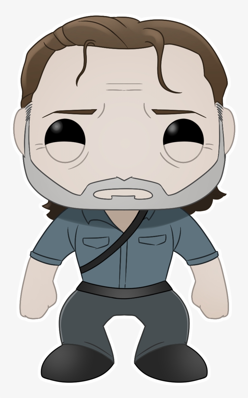 #10 Rick Grimes - Cartoon, transparent png download