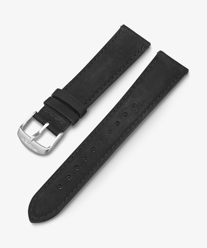 20mm Quick Release Leather Strap Black Large - Expedition Strap, transparent png download