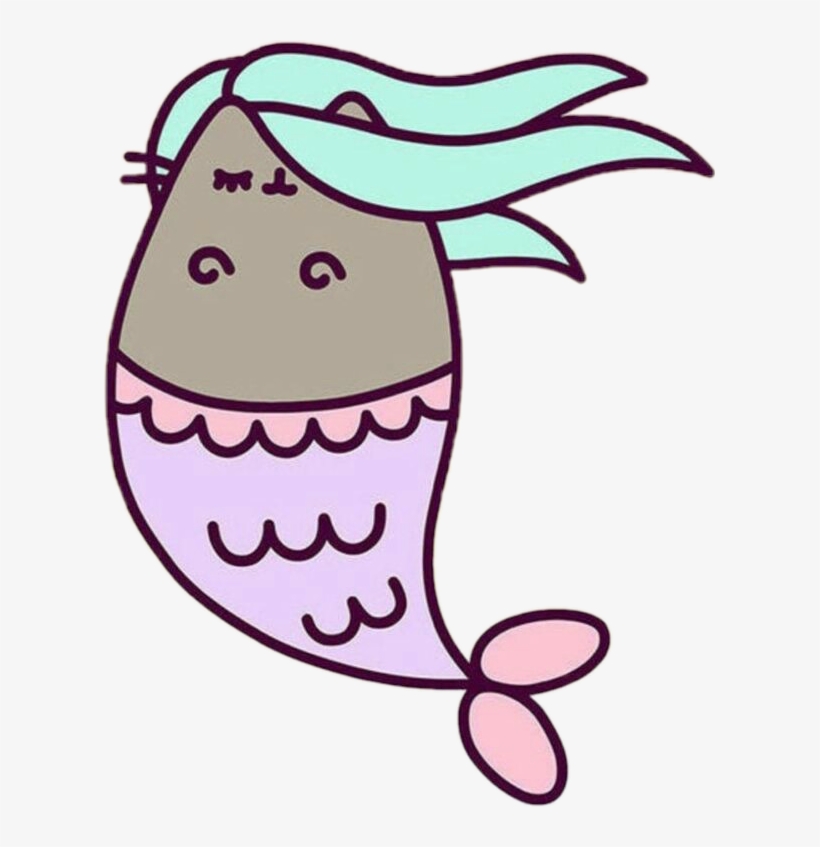 Pusheen Pusheencat Cat Kitty Animal Adorable Mermaid - Pusheen Mermaid, transparent png download