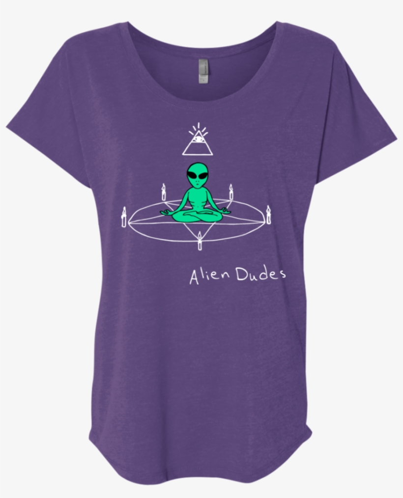 Ladies' Purple Rush Triblend Dolman Sleeve Showing - Shirt, transparent png download