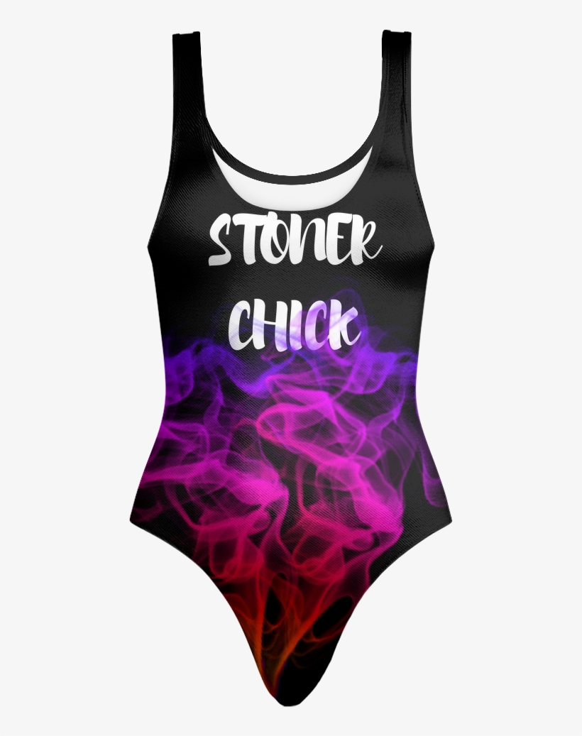 "hot Stoner Chick" Black Swimsuit - Maillot, transparent png download