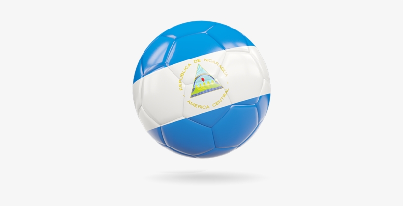 Nicaragua Flag Soccer Ball, transparent png download