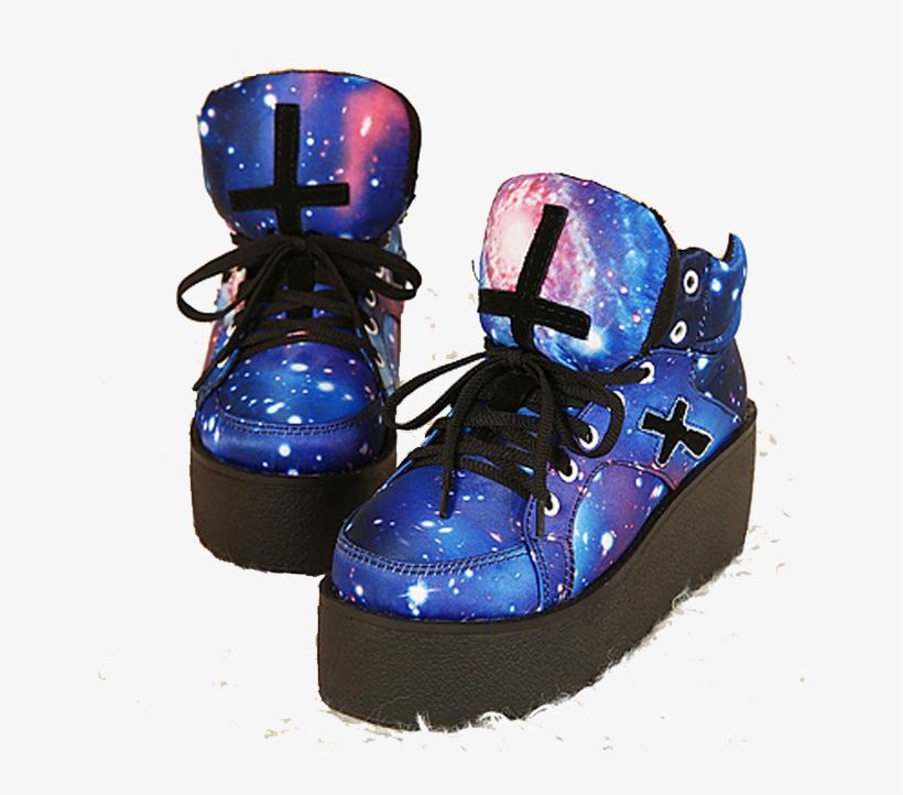 • Cute Fashion Japan Japanese Kawaii Galaxy Tokyo Print - Sandal, transparent png download