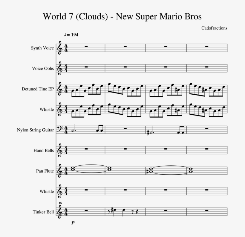 World 7 - Sheet Music, transparent png download