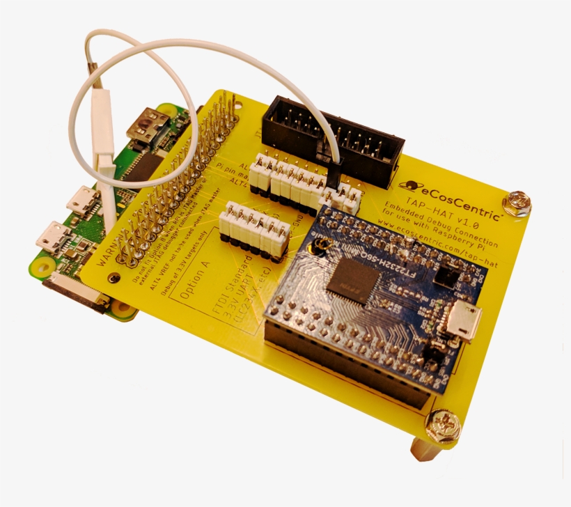 Tap Hat Board Connected To A Pi Zero Colour May Vary - Electronic Component, transparent png download