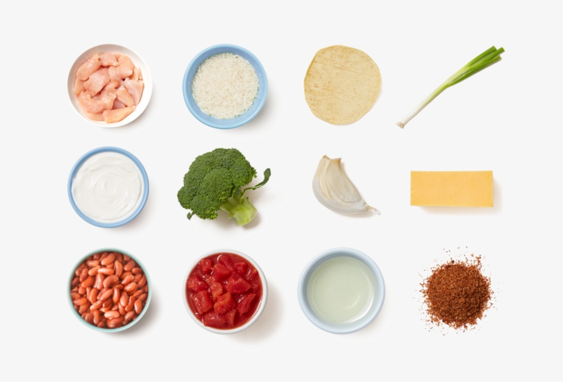 Mexican Chicken & Rice Casserole With Broccoli & Tortilla - Broccoli, transparent png download