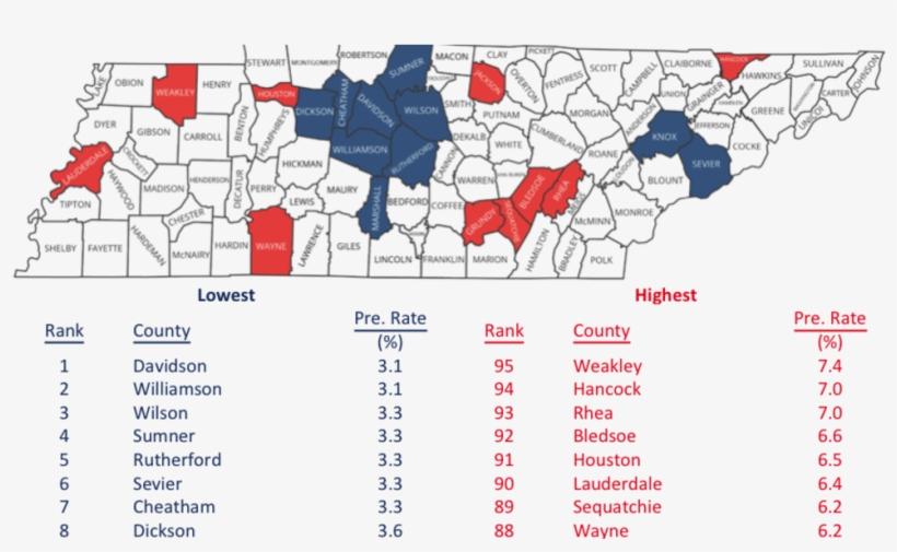 Middle Counties Among Lowest Unemployment Rates In - Tennessee, transparent png download