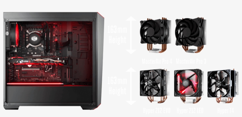 For Cpu Coolers Cooler Master Masterbox Lite 5 Transparent Png 1387x505 Free Download On Nicepng