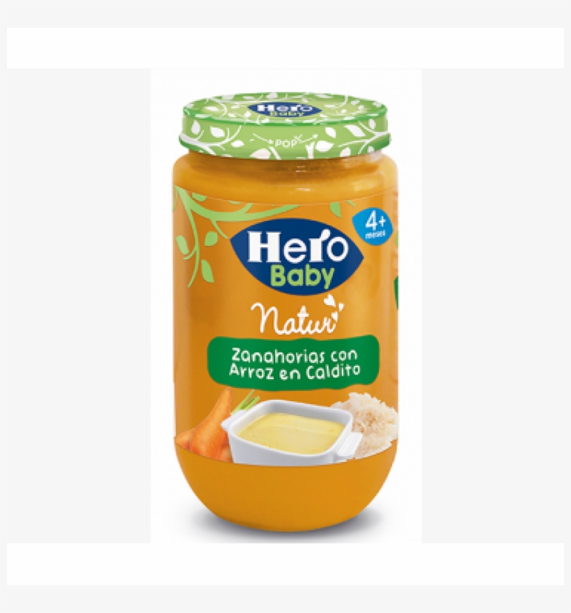 Tarrito De Zanahorias Con Arroz En Caldito Hero Baby - Baby Food Hero, transparent png download