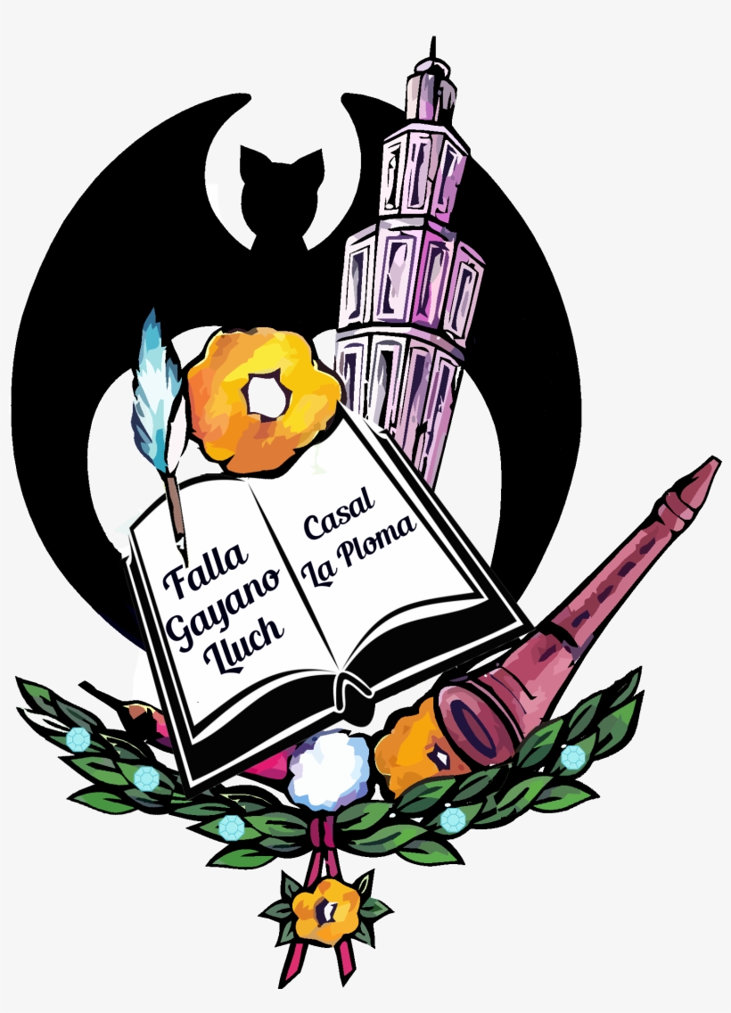 Nuestro Escudo Gira Alrededor De Un Libro Abierto Y - Falla Gayano Lluch, transparent png download
